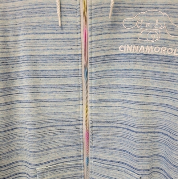 Sanrio Cinnamoroll Hooded Jacket Blue Stripe L - Picture 4 of 9